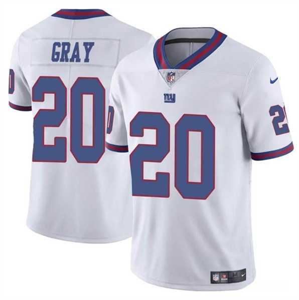 Men & Women & Youth New York Giants #20 Eric Gray White Color Rush Limited Football Stitched Jersey